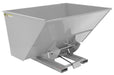 Vestil D-300-HD-SL Steel Heavy Duty Self Dumping Hopper 3 Cubic Yard 6,000 lb. Capacity Silver Lining