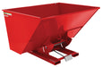 Vestil D-300-HD-SR Steel Heavy Duty Self Dumping Hopper 3 Cubic Yard 6,000 lb. Capacity Red