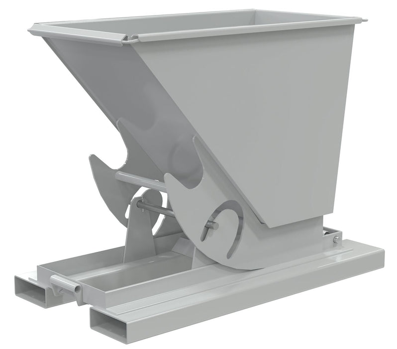 Vestil D-33-HD-NB-GY-MG Steel Heavy Duty No Bump & Dump Hopper 1/3 Cubic Yard 6,000 lb. Capacity Machine Gray