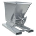 Vestil D-33-HD-NB-SL Steel Heavy Duty No Bump & Dump Hopper 1/3 Cubic Yard 6,000 lb. Capacity Silver
