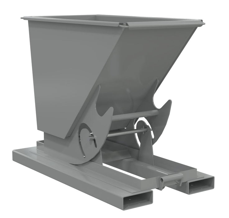 Vestil D-33-LD-NB-GY-SG Steel Light Duty No Bump & Dump Hopper 1/3 Cubic Yard 2,000 lb. Capacity Battleship Gray