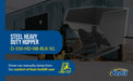 Vestil D-350-HD-NB-BLK-SG steel heavy duty no bump & dump hopper feature overview 1