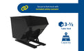 Vestil D-350-HD-NB-BLK-SG steel heavy duty no bump & dump hopper feature overview 2