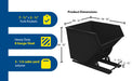 Vestil D-350-HD-NB-BLK-SG steel heavy duty no bump & dump hopper feature overview 3