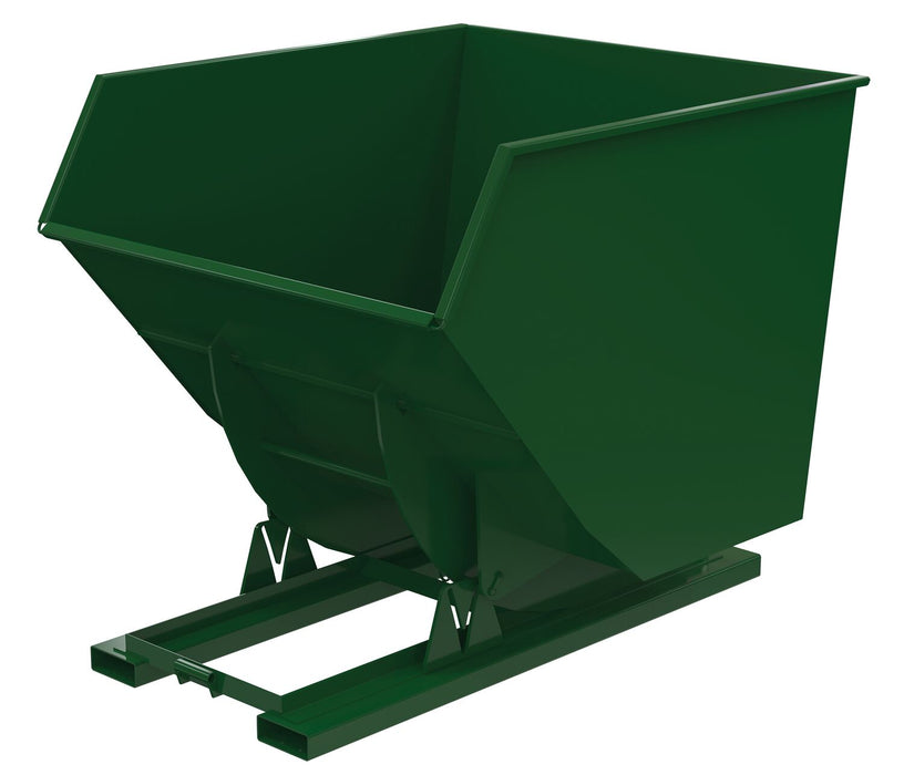 Vestil D-350-HD-NB-GRN-H Steel Heavy Duty No Bump & Dump Hopper 3-1/2 Cubic Yard 6,000 lb. Capacity Hunter Green