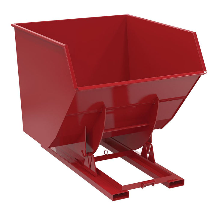Vestil D-350-HD-NB-SR Steel Heavy Duty No Bump & Dump Hopper 3-1/2 Cubic Yard 6,000 lb. Capacity Soda Red