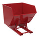 Vestil D-350-HD-NB-SR Steel Heavy Duty No Bump & Dump Hopper 3-1/2 Cubic Yard 6,000 lb. Capacity Soda Red