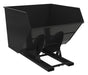 Vestil D-400-HD-NB-BLK-SG Steel Heavy Duty No Bump & Dump Hopper 4 Cubic Yard 6,000 lb. Capacity Semi Gloss Black