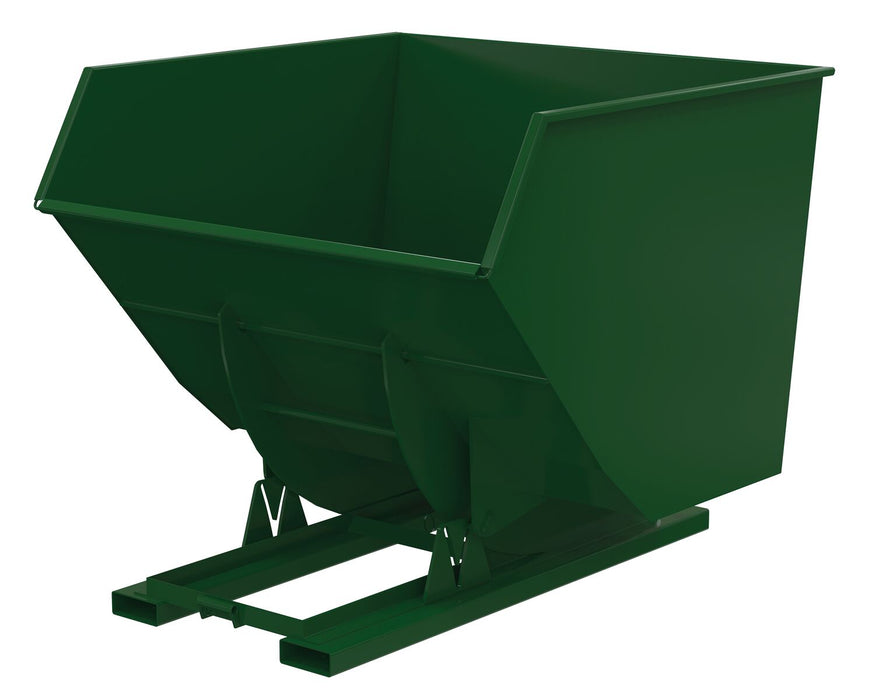 Vestil D-400-HD-NB-GRN-H Steel Heavy Duty No Bump & Dump Hopper 4 Cubic Yard 6,000 lb. Capacity Hunter Green