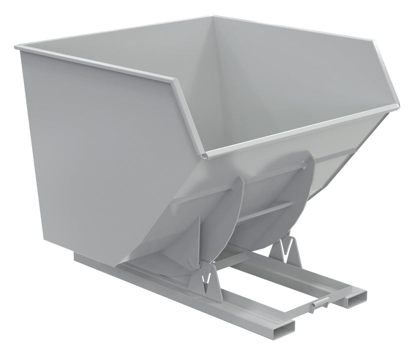 Vestil D-400-HD-NB-GY-MG Steel Heavy Duty No Bump & Dump Hopper 4 Cubic Yard 6,000 lb. Capacity Machine Gray