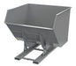 Vestil D-400-HD-NB-GY-SG Steel Heavy Duty No Bump & Dump Hopper 4 Cubic Yard 6,000 lb. Capacity Battleship Gray