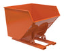 Vestil D-400-HD-NB-ORG-C Steel Heavy Duty No Bump & Dump Hopper 4 Cubic Yard 6,000 lb. Capacity Orange