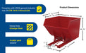 Vestil D-400-HD-SR steel heavy duty self dumping hopper feature overview 3