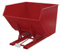 Vestil D-400-HD-SR Steel Heavy Duty Self Dumping Hopper 4 Cubic Yard 6,000 lb. Capacity Red