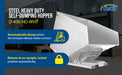 Vestil D-400-HD-WHT steel heavy duty self dumping hopper feature overview 1