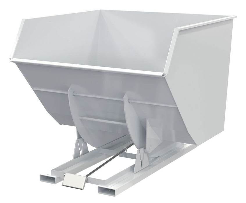 Vestil D-400-HD-WHT Steel Heavy Duty Self Dumping Hopper 4 Cubic Yard 6,000 lb. Capacity White