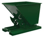 Vestil D-50-HD-NB-GRN-H Steel Heavy Duty No Bump & Dump Hopper 1/2 Cubic Yard 6,000 lb. Capacity Hunter Green