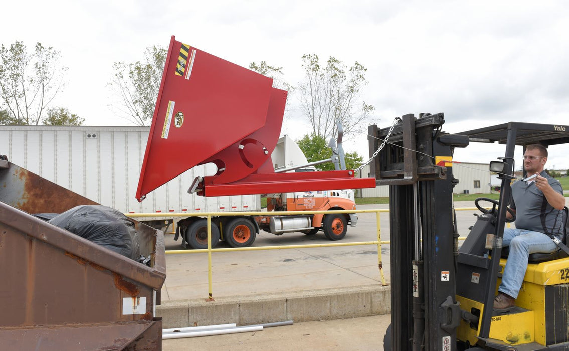 Vestil D-50-HD-SR steel heavy duty self dumping hopper - view 7