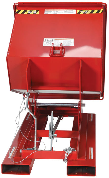 Vestil D-50-HD-SR steel heavy duty self dumping hopper - view 4
