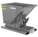 Vestil D-50-LD-GY-SG Steel Light Duty Self Dumping Hopper 1/2 Cubic Yard 2,000 lb. Capacity Battleship Gray