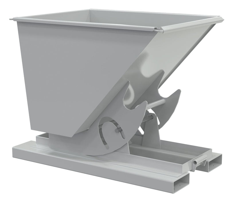 Vestil D-50-LD-NB-GY-MG Steel Light Duty No Bump & Dump Hopper 1/2 Cubic Yard 2,000 lb. Capacity Machine Gray