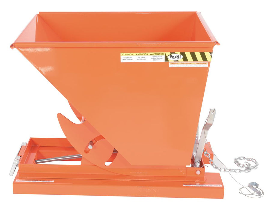 Vestil D-50-LD-ORG-C steel light duty self dumping hopper - view 5