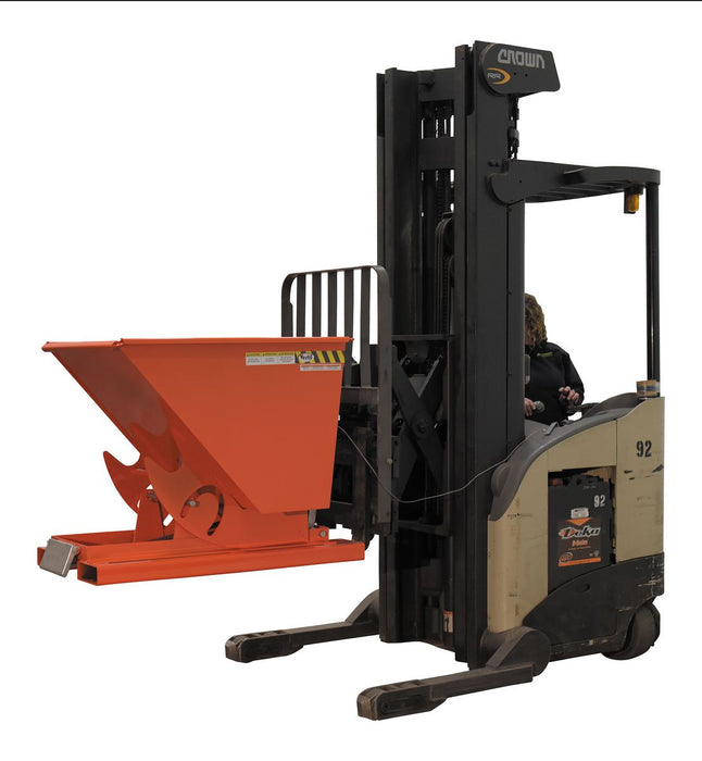 Vestil D-50-LD-ORG-C steel light duty self dumping hopper - view 11