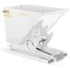 Vestil D-50-LD-WHT Steel Light Duty Self Dumping Hopper 1/2 Cubic Yard 2,000 lb. Capacity White