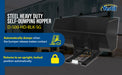 Vestil D-500-HD-BLK-SG steel heavy duty self dumping hopper feature overview 2