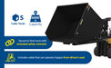 Vestil D-500-HD-BLK-SG steel heavy duty self dumping hopper feature overview 3