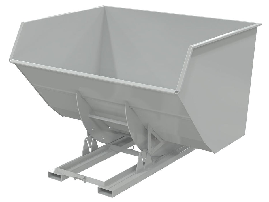 Vestil D-500-HD-NB-GY-MG Steel Heavy Duty No Bump & Dump Hopper 5 Cubic Yard 6,000 lb. Capacity Machine Gray