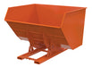 Vestil D-500-HD-NB-ORG-C Steel Heavy Duty No Bump & Dump Hopper 5 Cubic Yard 6,000 lb. Capacity Orange