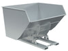 Vestil D-500-HD-NB-SL Steel Heavy Duty No Bump & Dump Hopper 5 Cubic Yard 6,000 lb. Capacity Silver