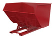 Vestil D-500-HD-NB-SR Steel Heavy Duty No Bump & Dump Hopper 5 Cubic Yard 6,000 lb. Capacity Soda Red
