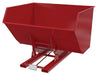 Vestil D-500-HD-SR Steel Heavy Duty Self Dumping Hopper 5 Cubic Yard 6,000 lb. Capacity Red