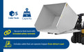 Vestil D-500-HD-WHT steel heavy duty self dumping hopper feature overview 1