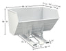 Vestil D-500-HD-WHT steel heavy duty self dumping hopper dimensions diagram