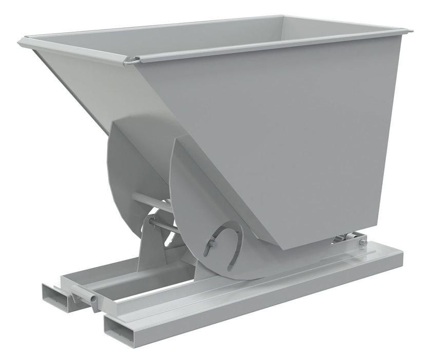 Vestil D-75-HD-NB-GY-MG Steel Heavy Duty No Bump & Dump Hopper 3/4 Cubic Yard 6,000 lb. Capacity Machine Gray