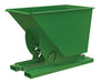 Vestil D-75-LD-NB-GRN-T Steel Light Duty No Bump & Dump Hopper 3/4 Cubic Yard 2,000 lb. Capacity Tractor Green