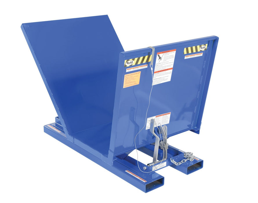 Vestil D-NS-100-LD Steel Open Sided Hopper 61-1/16 in. x 38-13/16 in. x 42-11/16 in. 2000 Capacity Blue