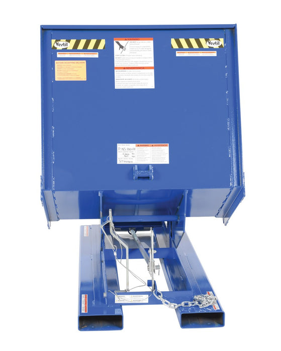 Vestil D-NS-100-LD steel open sided hopper - view 5