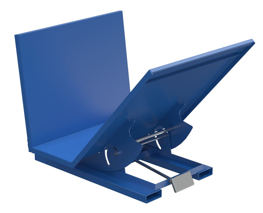 Vestil D-NS-200-LD Steel Open Sided Hopper 68-13/16 in. x 53-13/16 in. x 51-13/16 in. 2 Cubic Yard 2,000 lb. Capacity Blue