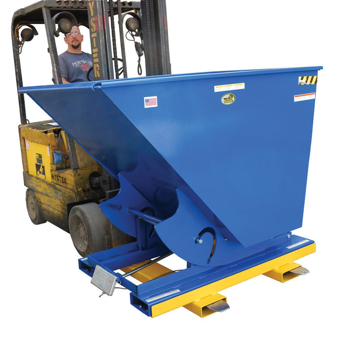 Vestil D-TILT steel sideways tilt fork attachment for d style hoppers - view 2