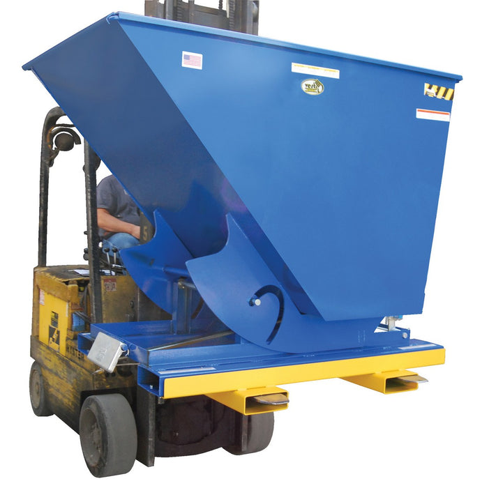 Vestil D-TILT steel sideways tilt fork attachment for d style hoppers - view 4