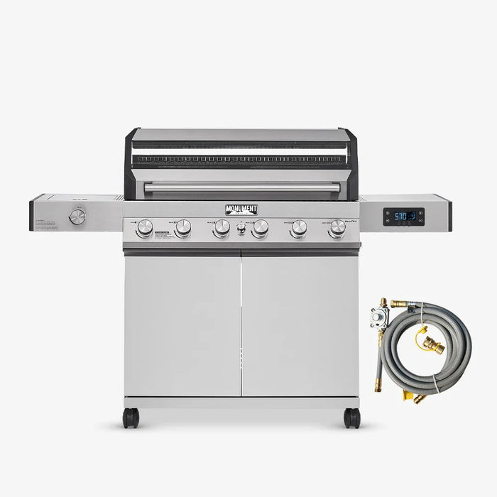 Monument Grills Denali 605 | Stainless Smart Tech Natural/Propane Gas Grill 6 Burner Grill - View 21