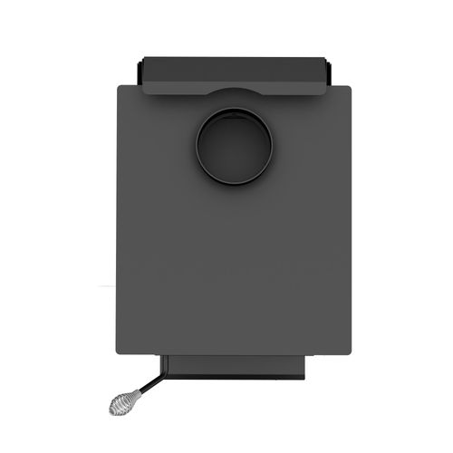 Drolet Deco Nano N DB03216 wood stove top view of reinforced steel cooktop