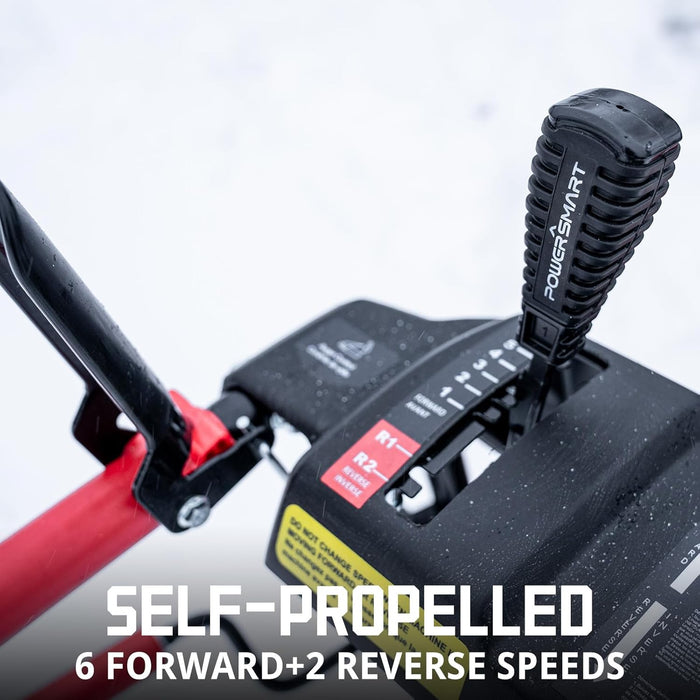 PowerSmart 24'' 212cc Two Stage Self-Propelled Gas Snow Blower w/ Electric Start & Heated Handle DB7108B