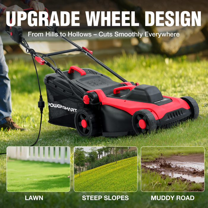 PowerSmart 14" 15Amp Electric Corderd Push Lawn Mower DB8015