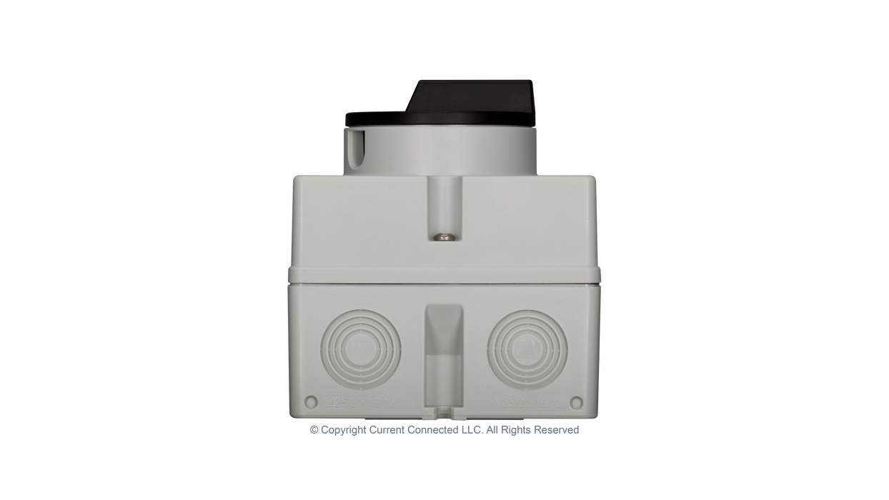High quality photo of the IMO DC Disconnect Rooftop Isolator Switch 4 Pole - 2 String Bottom. Photographed by Current Connected.