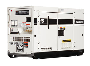 Multiquip DCA15SPXU4F 14kW 15kVA Single-Phase WhisperWatt Super-Silent Diesel Generator - front view